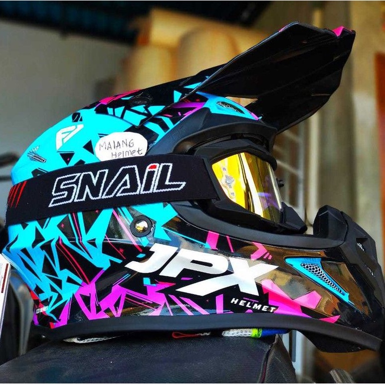 Helm Cross JPX X33 Light Blue