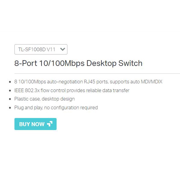 TP-Link TL-SF1008D 8-port 10/100 Switch Hub | TPLink 8 port GARANSI RESMI