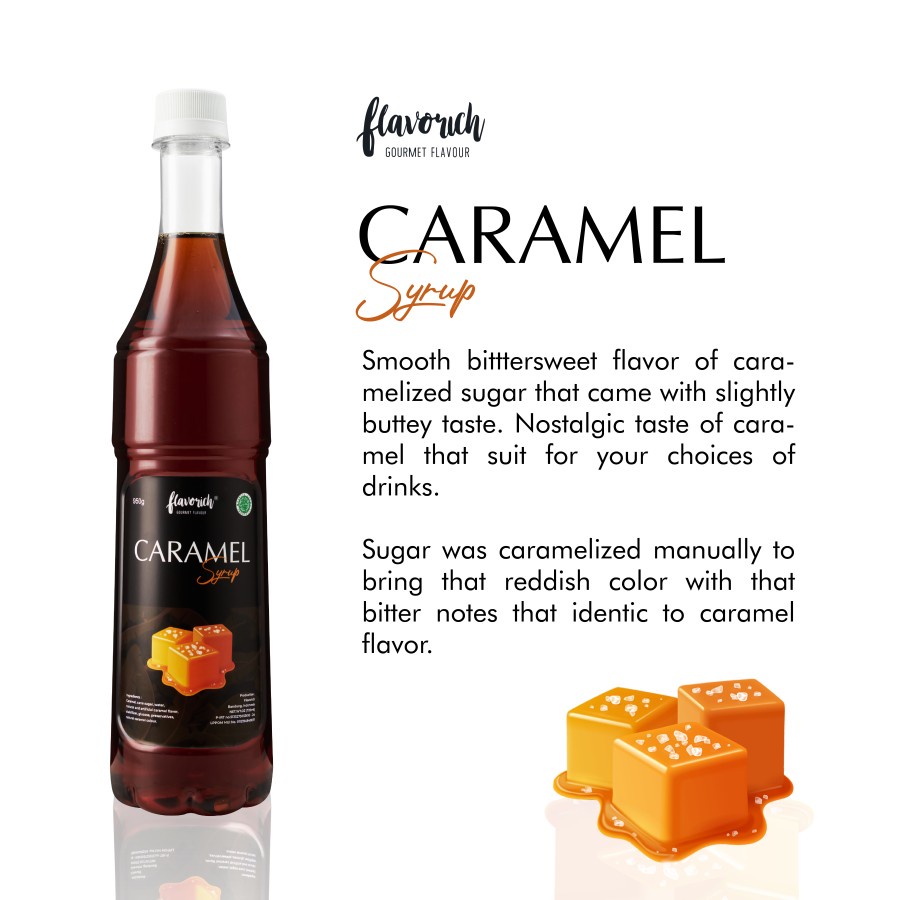

FLAVORICH - Sirup Caramel / Gourmet Syrup / Sirup Untuk Hotel, Restaurant and cafe.
