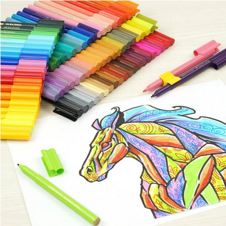 FABER CASTELL CONNECTOR PEN MARKER 10 / 60 WARNA - 10 COLORING PEN MARKERS COLORFULL / NEON COLORS / BRIGHT SOLID COLORS