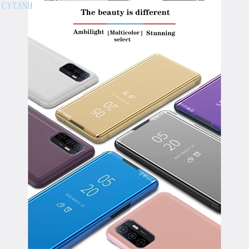 REALME 9i 8 8i 8 PRO 7 7i 7 PRO 6i C3 C17 XT Flip Smart Mirror Autolock Clear Case Standing Cover