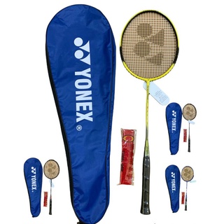raket badminton + tas + towel grip