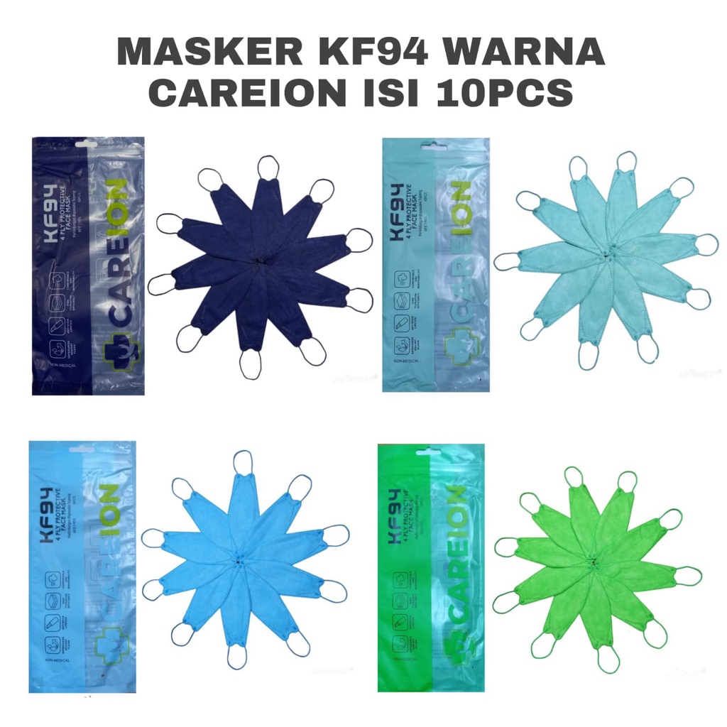 MASKER KF94 careion MASKER KF 94 MASKER KOREA 4PLY ISI 10pc  care ion sertifikat CE Bnpb