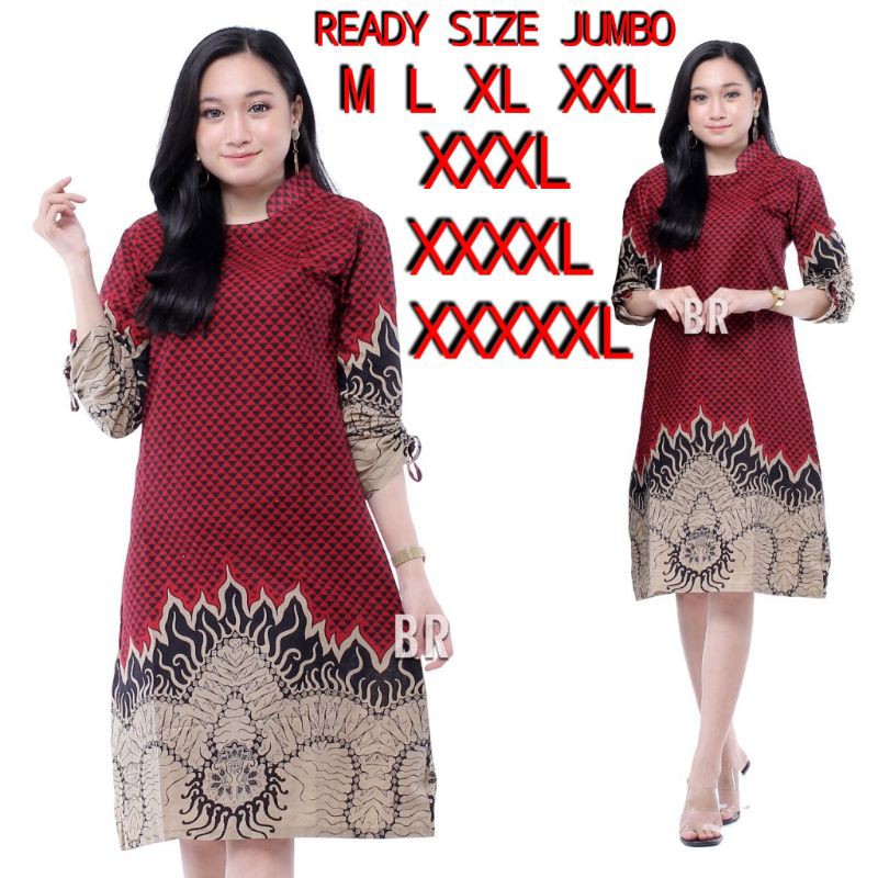 BISA BAYAR DI TEMPAT TUNIK BOROBUDHUR MERAH 2021 ATASAN WANITA JUMBO 5XL MUSLIM BASIC BLUS POLOS 3L