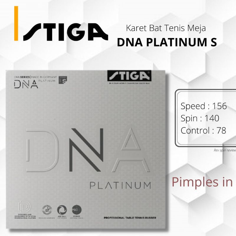 ORIGINAL STIGA DNA PLATINUM S Karet Rubber Bat Bet Ping Pong Tenis Meja BARU Dan SEGEL