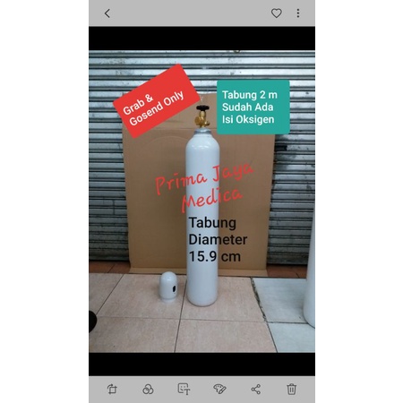 Tabung Oksigen 2 m3, Cocok semua Regulator Oksigen Medis Grab & Gosend