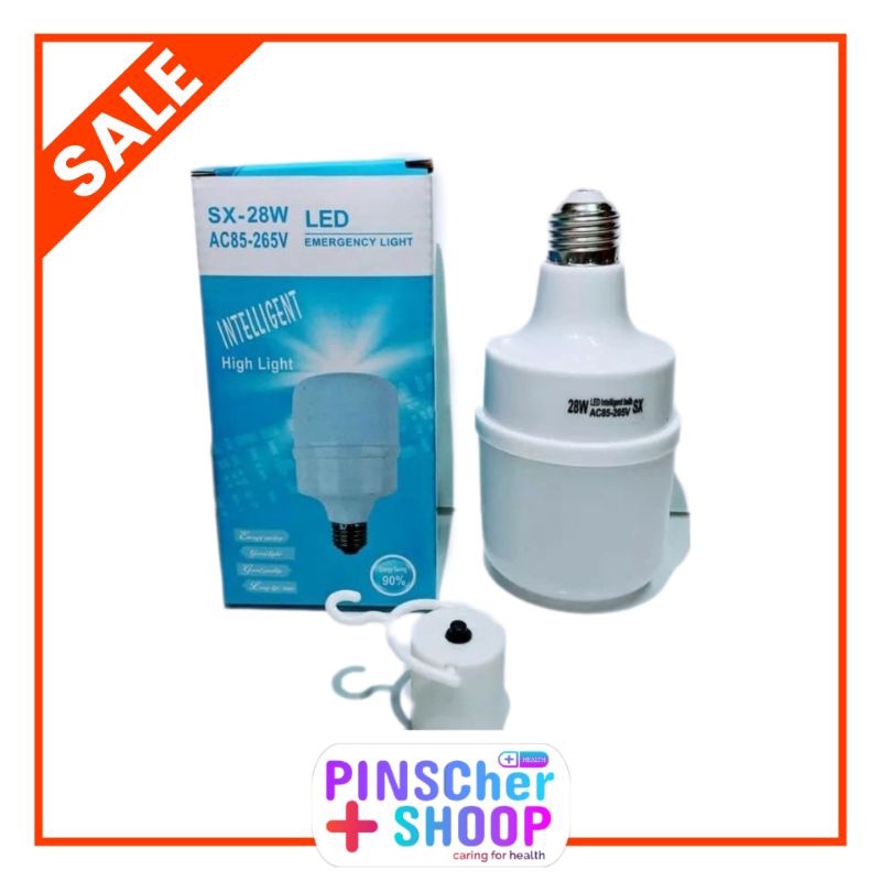 Lampu Emergency LED SX-28 Watt Bohlam Sentuh Nyala Light SX 28W 28Watt Darurat Light Lamp Tahan Lama