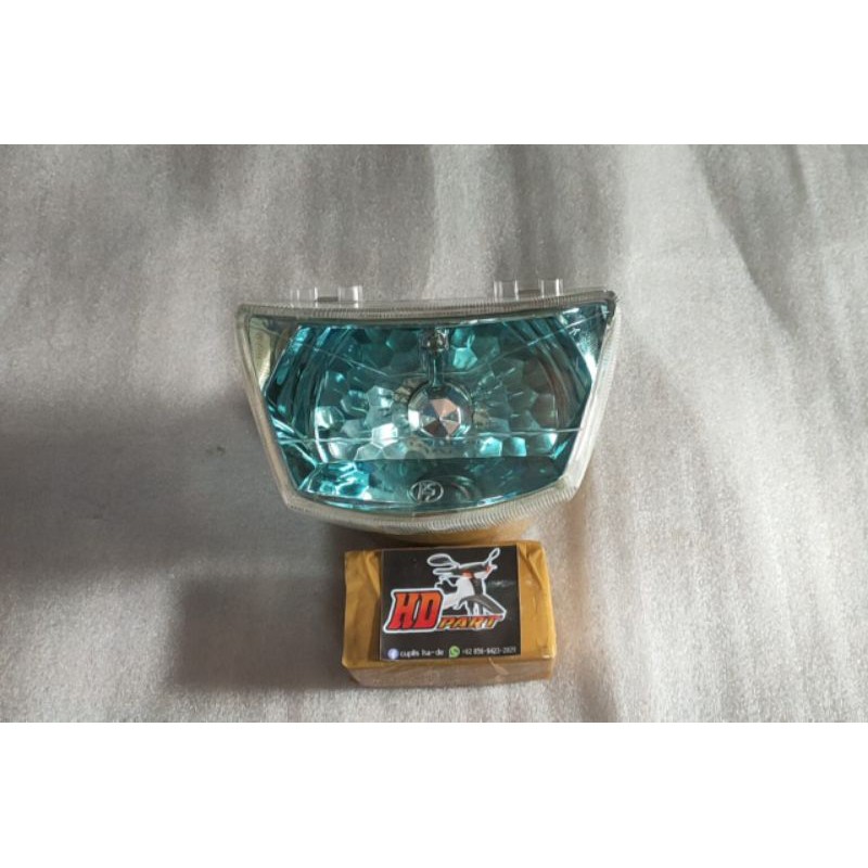 reflektor replektor lampu depan lampu utama yamaha F1zr variasi diamon warna biru mika putih