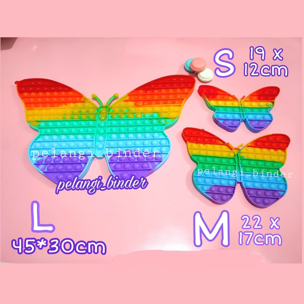 Pop it jumbo ice cream/ kupu-kupu/dinosaurus-1