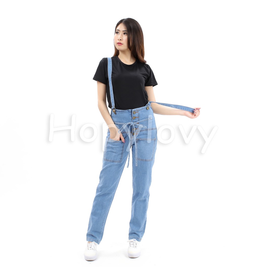 HOPYLOVY - Overall Jeans Wanita Rafaela