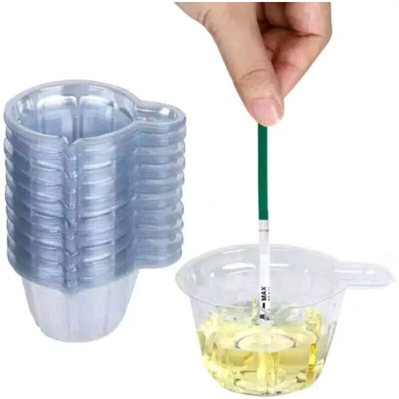 10 Pcs Cup Urine / Tempat / Wadah / Pot / Penampung pipis Tes Hamil Tespek Tes Ovulasi Test Pack Plastik Sekali Pakai