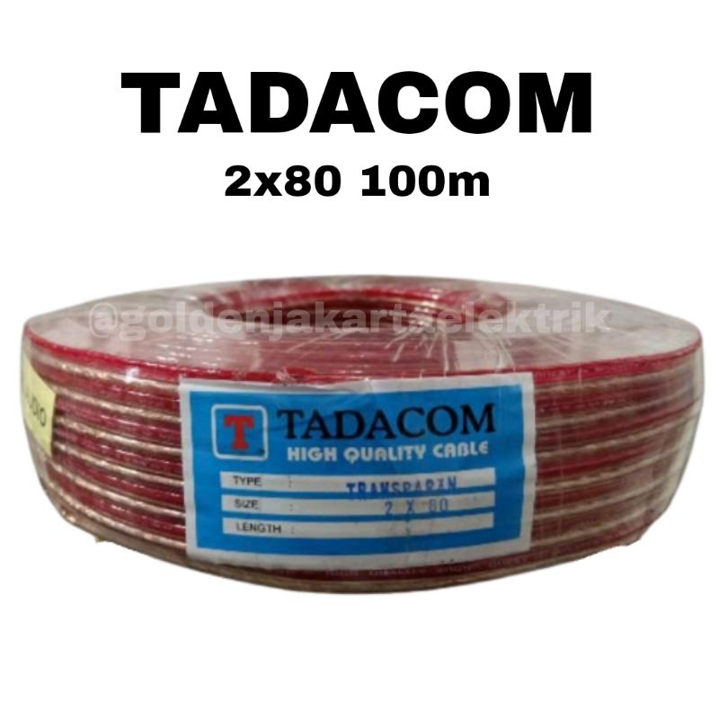 KABEL LISTRIK/AUDIO KABEL TRANSPARAN 2x80 100 meter KABEL SERABUT 2x80 100m