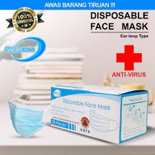 Mediocare Masker Medis 3ply Disposable Mask Earloop  1 Box isi 50