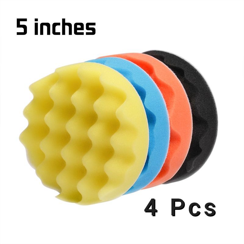 4pcs busa poles sponge pad buff 5 inch wax