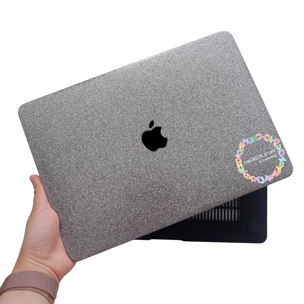 MACBOOK Case SPARKLE ROYAL BLACK NEW AIR PRO RETINA 11 12 13 14 15 16 INCH NON /  WITH CD ROOM / TOUCHBAR / TOUCH ID / M1 2020 2021 2022