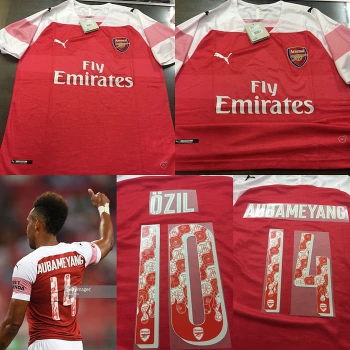 Jersey Baju Kaos Promo Arsenal Home 18/19 Grade Ori Name Icc Singapore