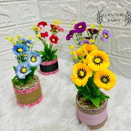 Furniture Hiasan Rangkaian Bunga Zinia Eropa Artificial Bunga Plastik Hiasan Serbaguna