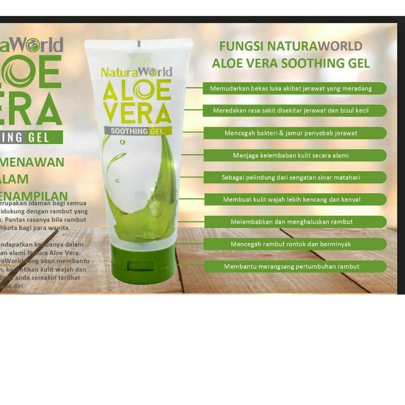 ☝ Natura World Aloevera Shoothing Gel 120ml asli original murah grosir Natura Aloe Vera ✾