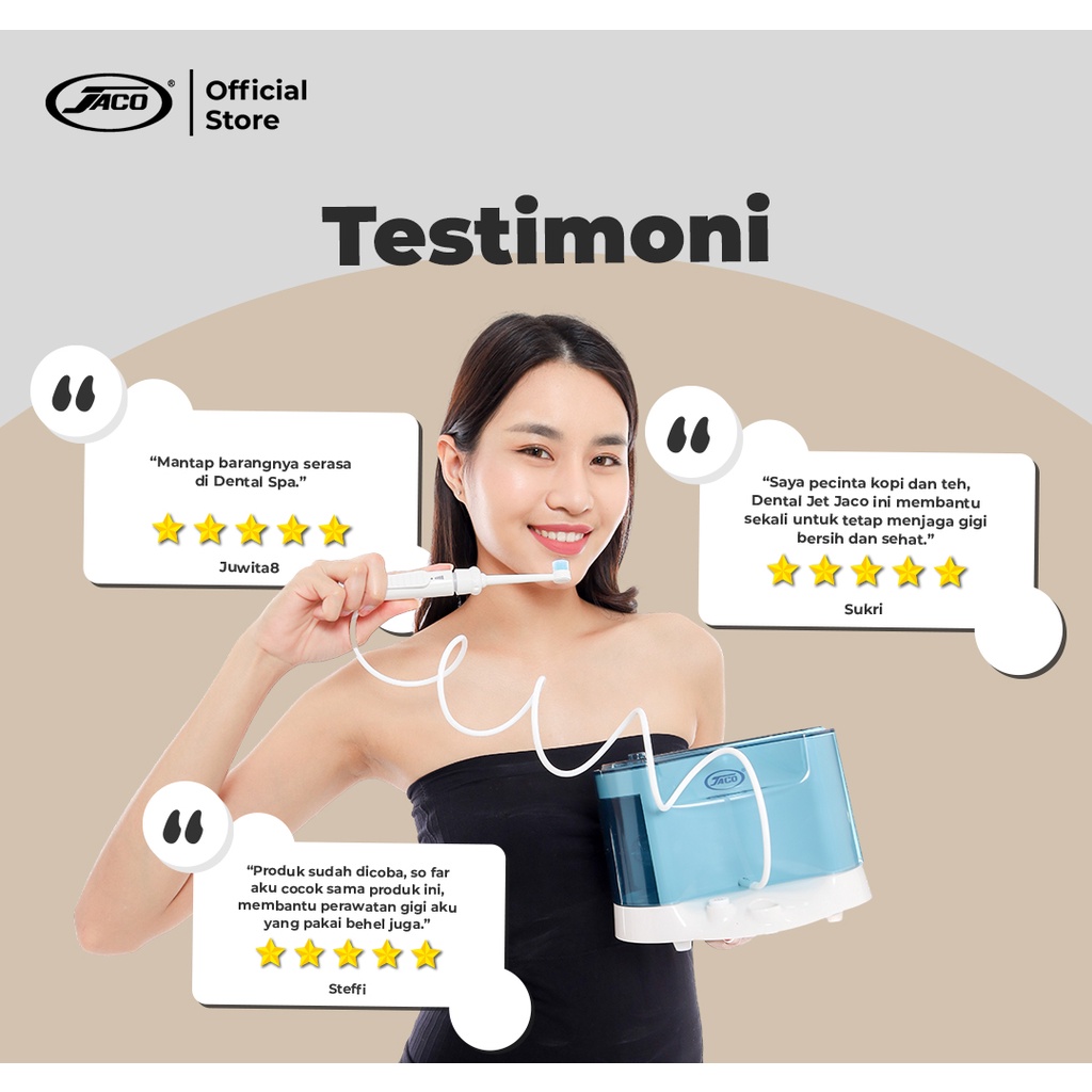 Jaco Dental Jet Alat Pembersih Karang Gigi Dental Flosser Water Flosser Ultra Water Flosser