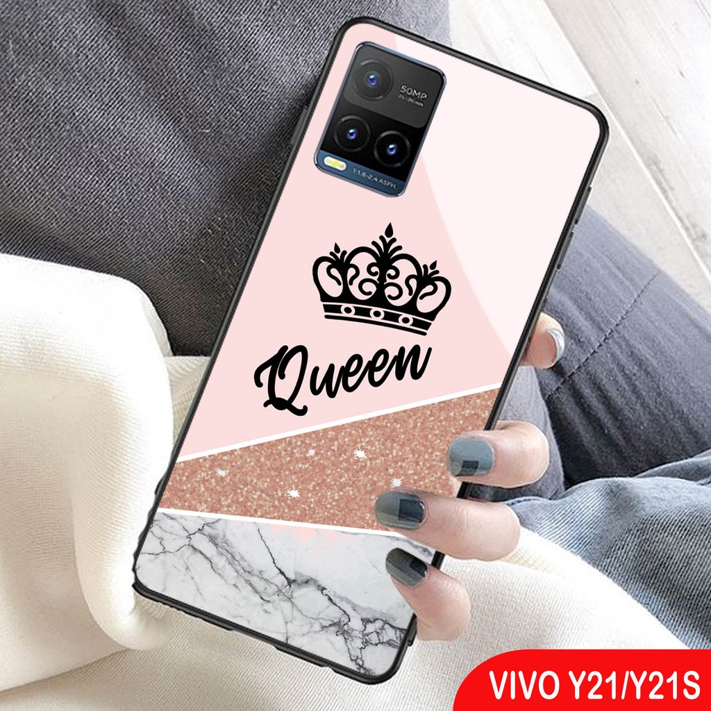 (S95) Softcase Kaca 021 Y21S - casing handphone - Vivo Y21 2Vivo Y21 2021 Y21S - pelindung handphone