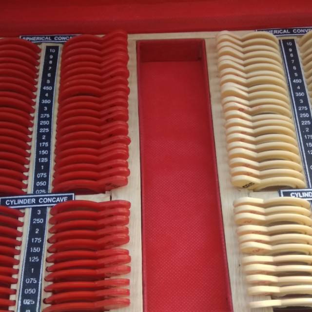 Trial lens Cyl - 3 kayu manual kacamata optik