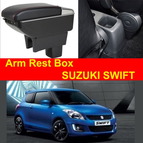 Arm Rest Box Kotak Alas Lengan SUZUKI SWIFT / ALL NEW SWIFT GL GX GS dual stack 7 Port USB Charger