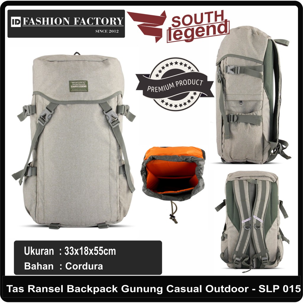 (PREMIUM BAG) Tas Ransel Backpack Gunung Casual Outdoor Original South Legend [SLP015]