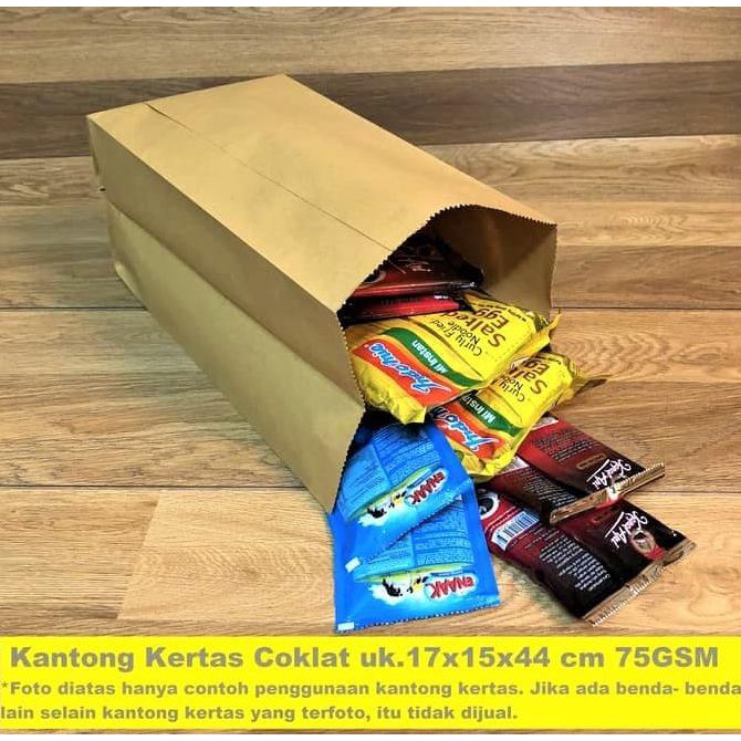 

Produk Unggulan Paperbag Flat Kantong Kertas Coklat 17X15X44 Toples Kue Lebaran