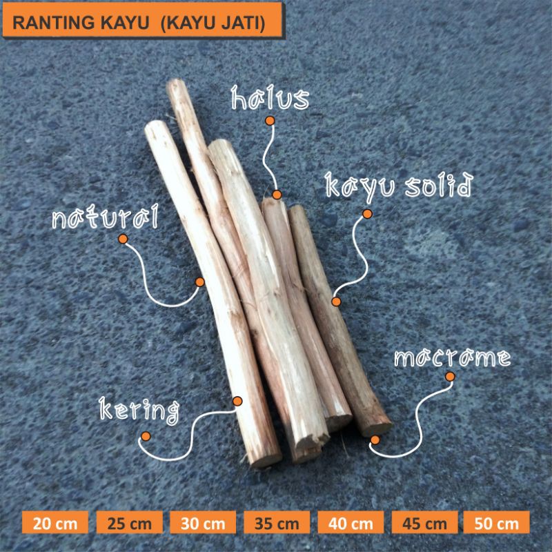 RANTING KAYU / RANTING KAYU SOLID / RANTING MACRAME (KAYU JATI)