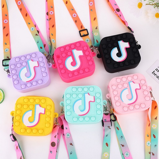 Tas TikTok Pop it Makaron Murah Fidget Toy Murah Mainan Anak Penghilang Stress Pop it