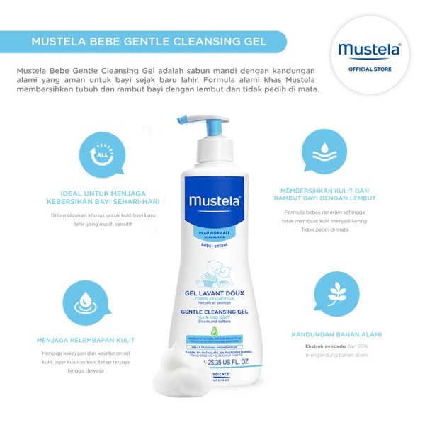 Mustela Gentle Cleansing Gel Hair And Body 500ml