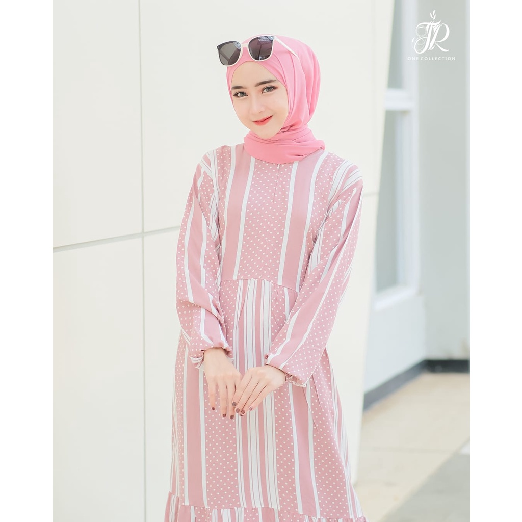 Dress DONITA dan DOMINIC homeydress original by JR KATUN rayon POLKADOT seharihari terbaru murah realpict daster muslim original