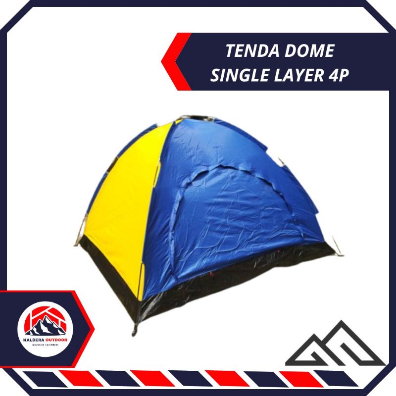 Tenda Camping Kemping 4-5 Orang Dome Gunung Kemah Hiking Traveling Piknik Single Layer  Lipat  HYU