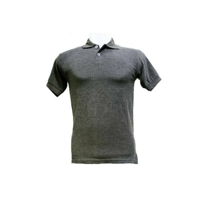 YB POLO SHIRT KAOS KERAH ABU TUA MISTY POLOS BAJU PRIA COWOK KAUS CASUAL TANGAN KATUN LENGAN PENDEK