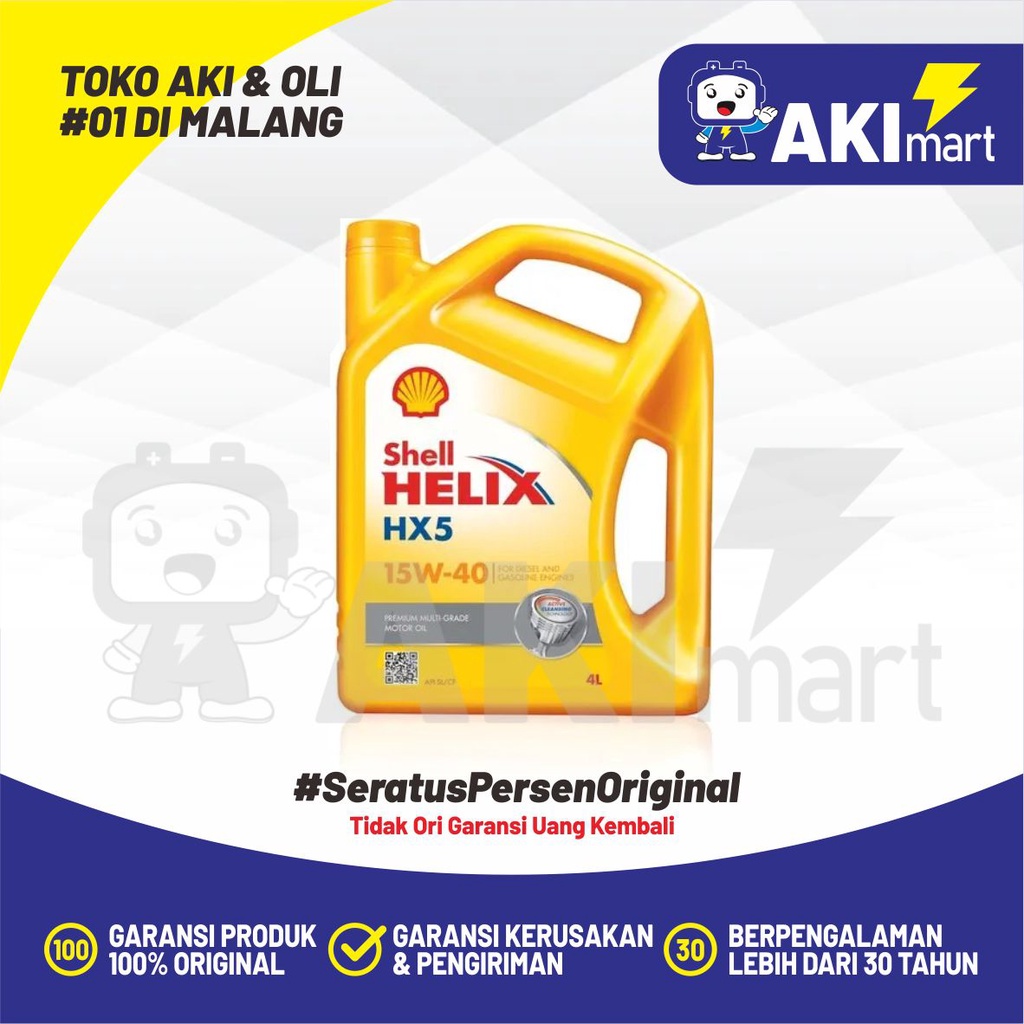 Shell Helix HX5 15W40 4 Liter Oli Mobil