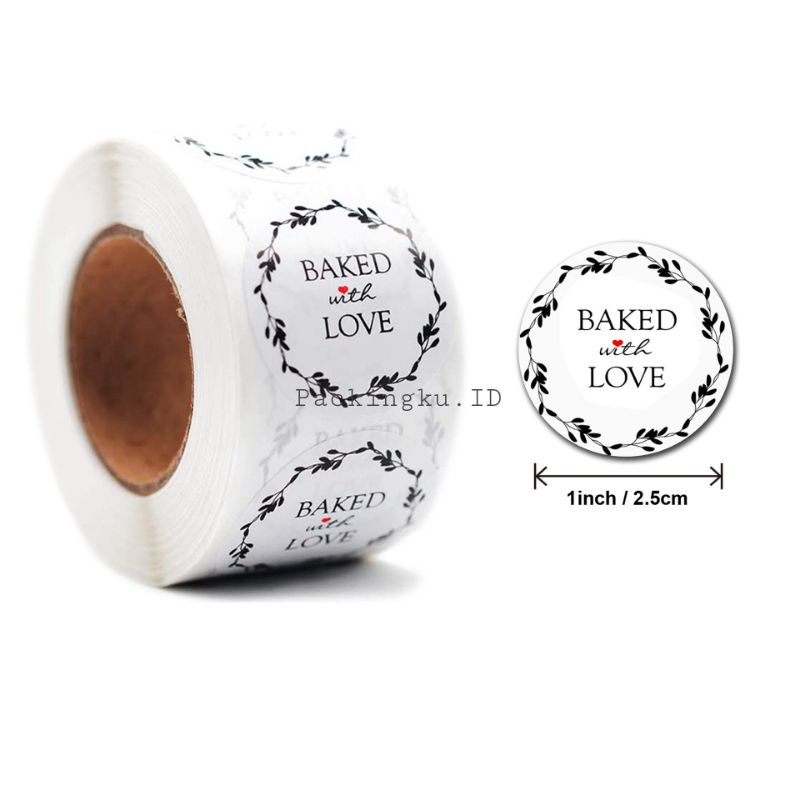 [Kecil 2.5cm] Sticker Label Thank You | Segel Roll 500 pc-bkl