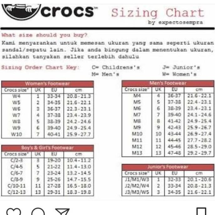 crocs junior size 1