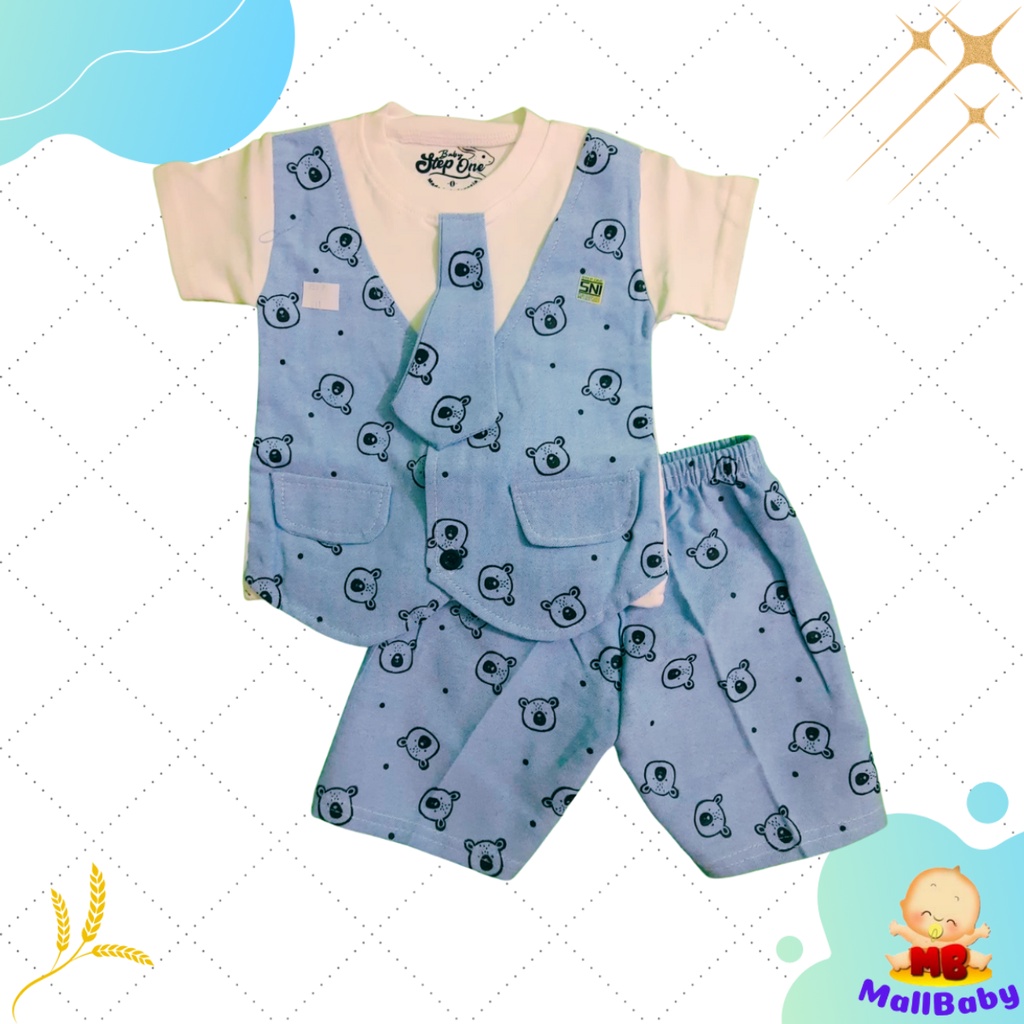 Baju Bayi Laki Laki 2 3 6 9 Bulan Setelan Baju Pesta Bayi Set Dasi Panjang