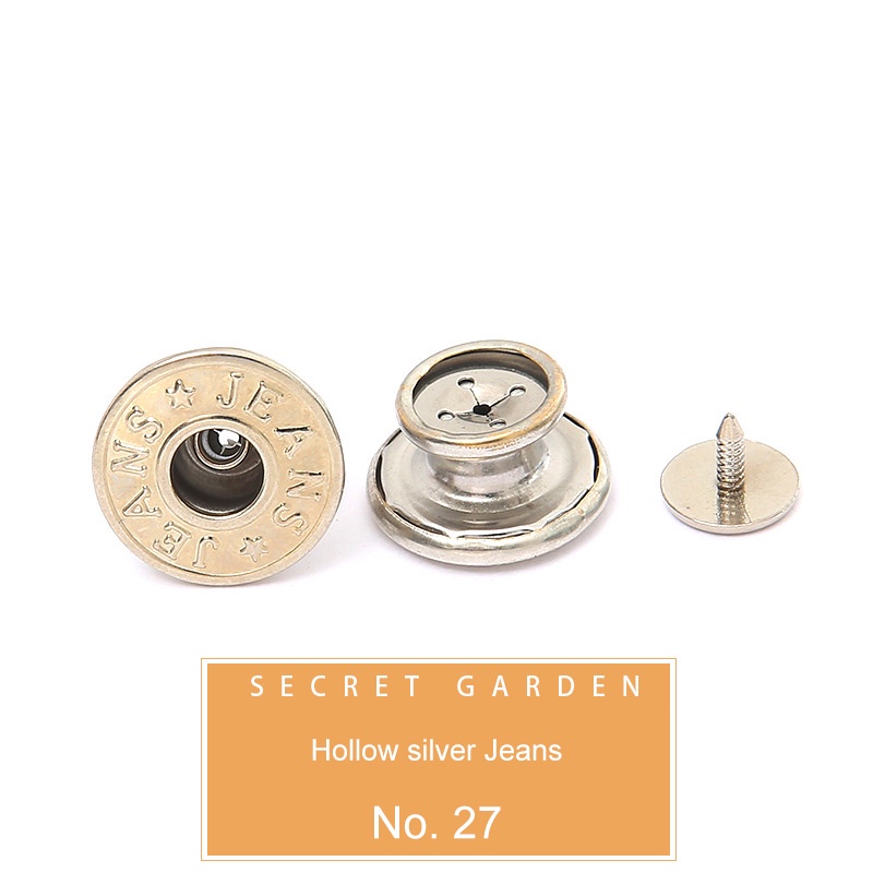 Kancing Jeans Logam Simple Adjustable Kancing Pengait Celana Panjang Jeans Denim Desain Kancing Kait Gesper Denim Bunga Daisy Warna Putih Kait Kait Pengecil Lingkar Pengait Pengecil Pinggang-26