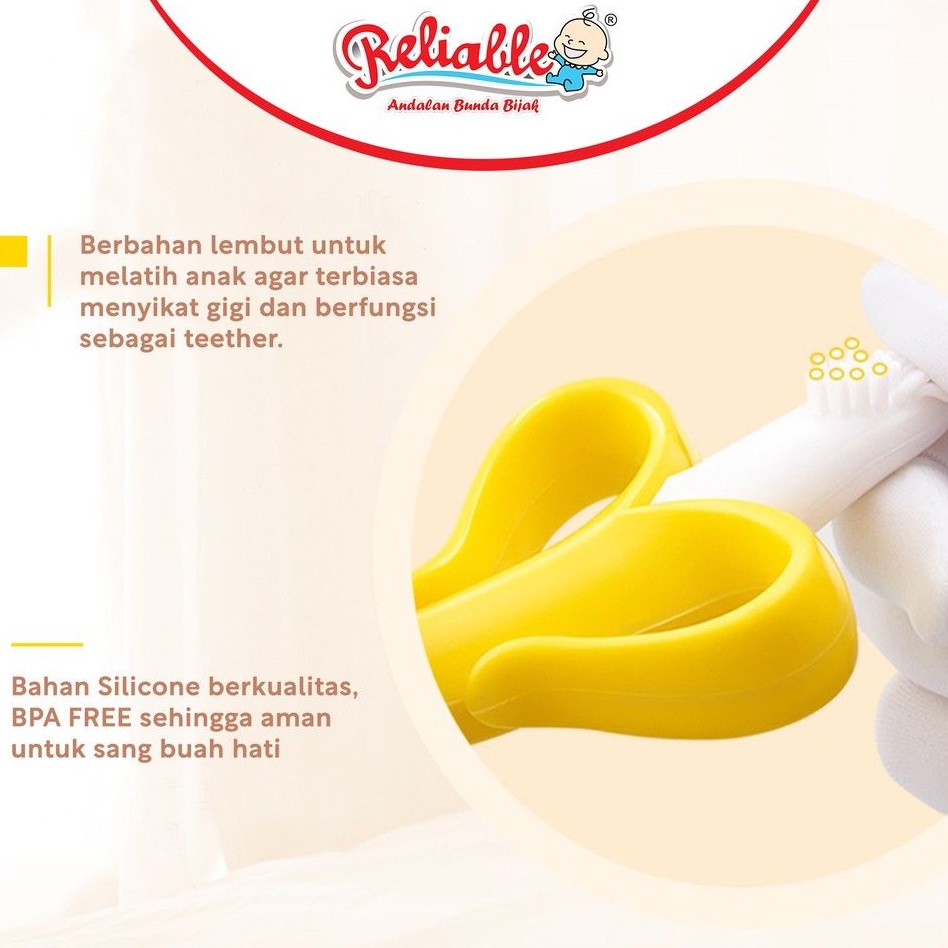 Reliable Sikat Lidah Silikon Bentuk Pisang RAC-8861