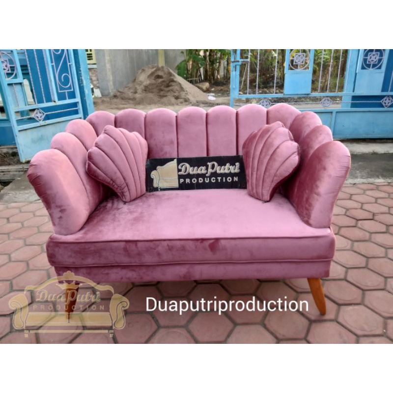 sofa kerang modern 2 seater