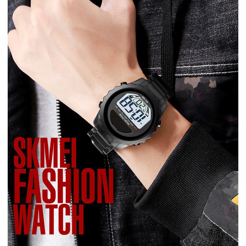 Jam Tangan Pria SKMEI 1585 Solar Digital Dial Rubber Strap