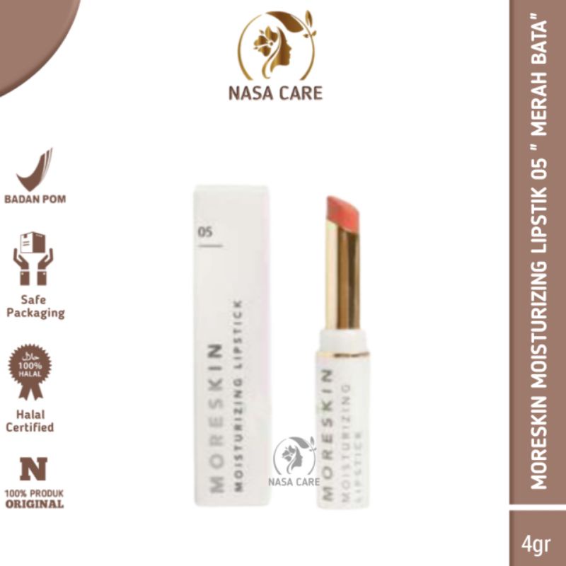 MORESKIN MOISTURIZING LIPSTIK 05 " MERAH BATA "