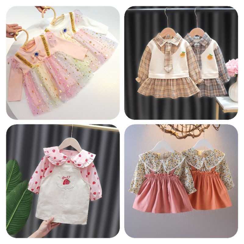 0-3TAHUN DRESS PESTA BAYI PREMIUM IMPORT / GAUN PESTA BAYI / DRESS ANAK IMPORT HIGH QUALITY