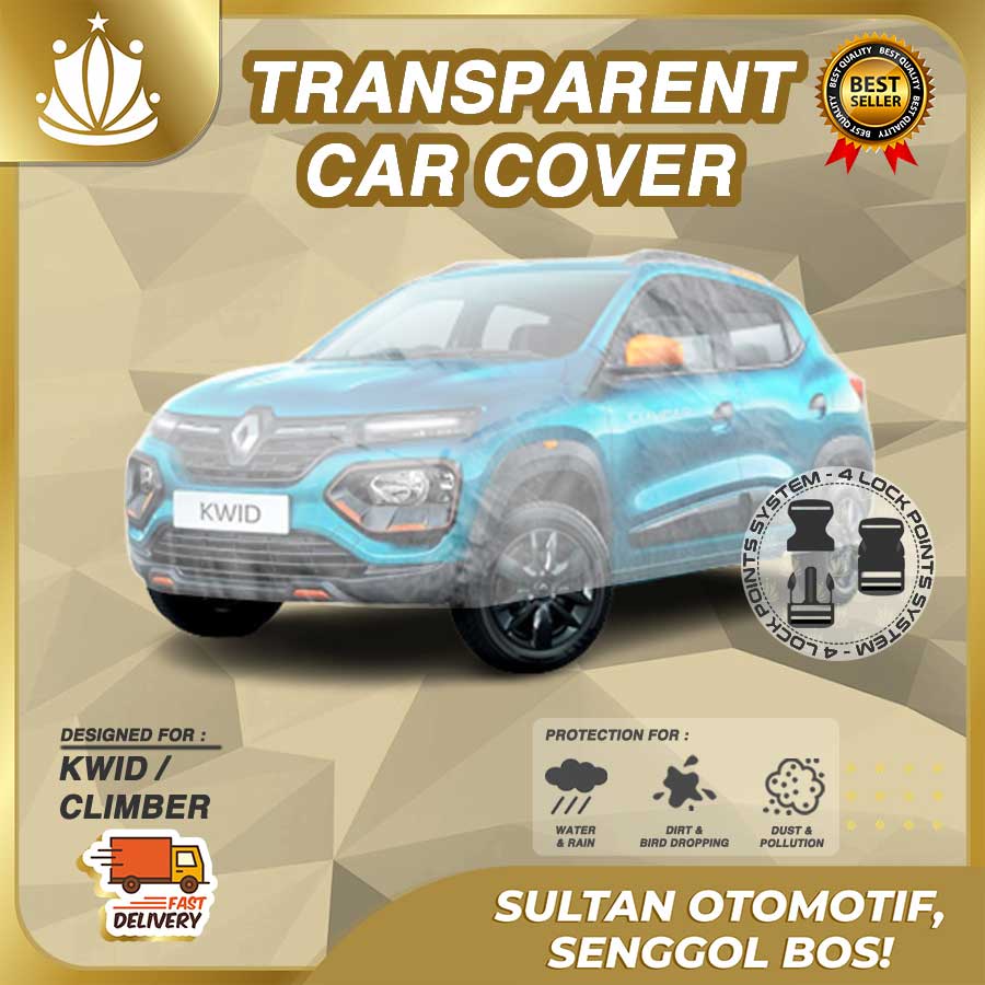 Body Cover Mobil Plastik TEBAL Renault Kwid Climber WATERPROOF