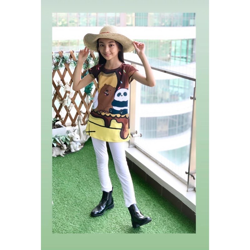 DAILYDRESS SCUBA PRINTING KARAKTER BEARS,HOMEDRESS,BAJU ANAK CEWEK,BAJU ANAK LUCU