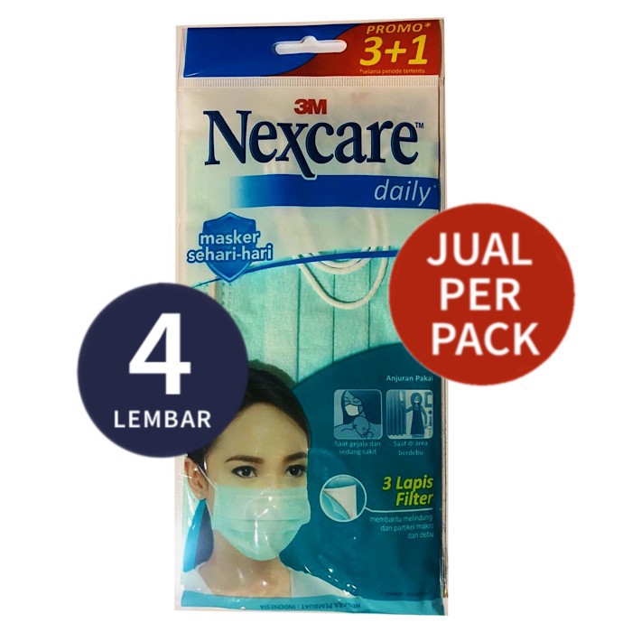 Masker 3M Nexcare Earloop Daily Mask 3 Ply