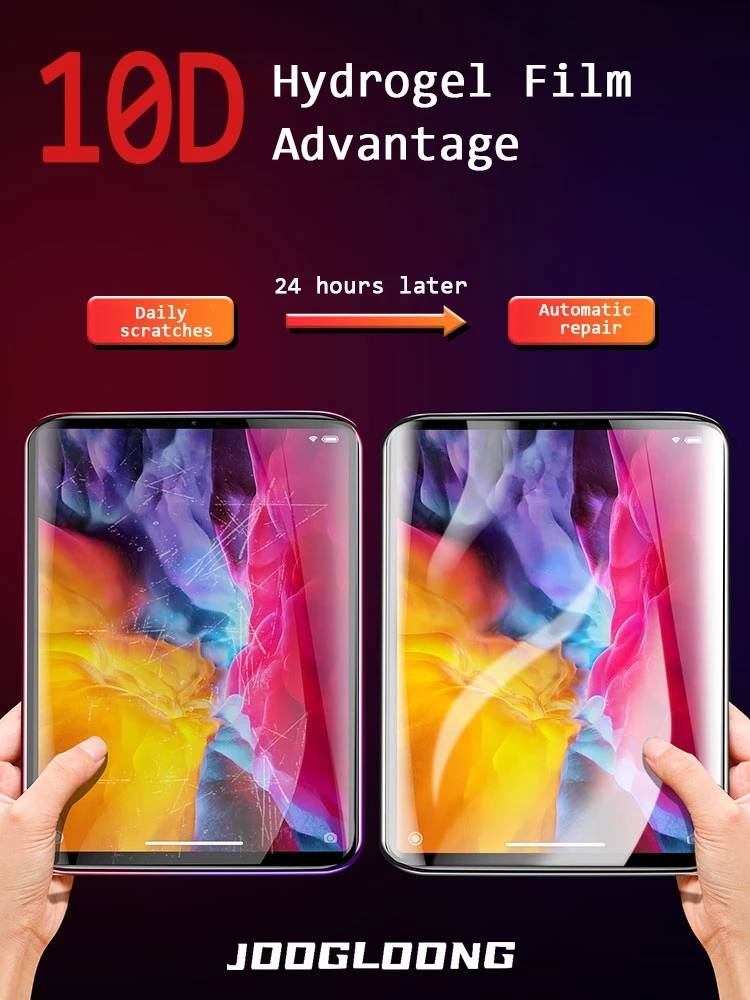 2pcs 999D New iPad 10.2 (2020) iPad 8 / 10.2 (2019) iPad 7 / 9.7 (2018) iPad 6 / 9.7 (2017) iPad Pro 11 2018 2020 2021 Hydrogel Screen Protector not glassp