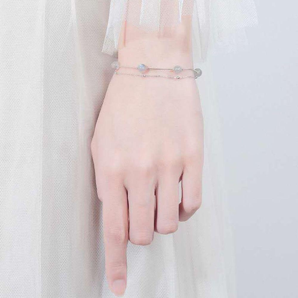 NEEDWAY Wanita Gelang Lucu Peri Perhiasan Hadiah Penyembuhan Tembaga Dekorasi Moonstone Tangan Rings