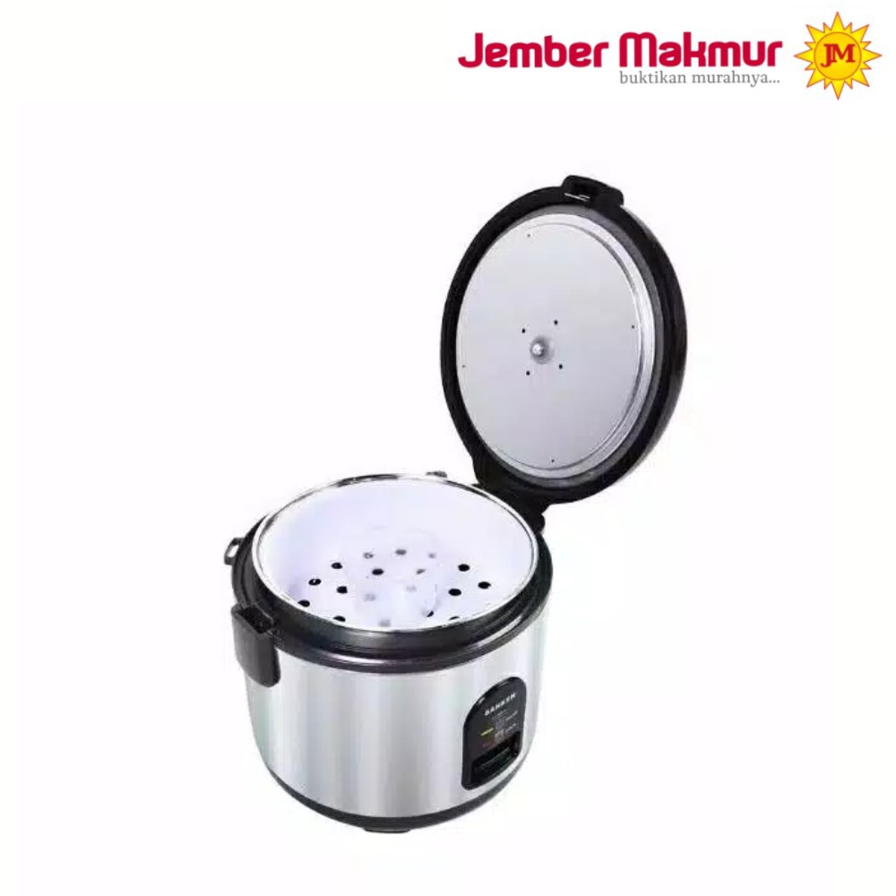 Sanken Rice Cooker 1.2 Liter SJ-150 Hitam Magic Com warna hitam stainless